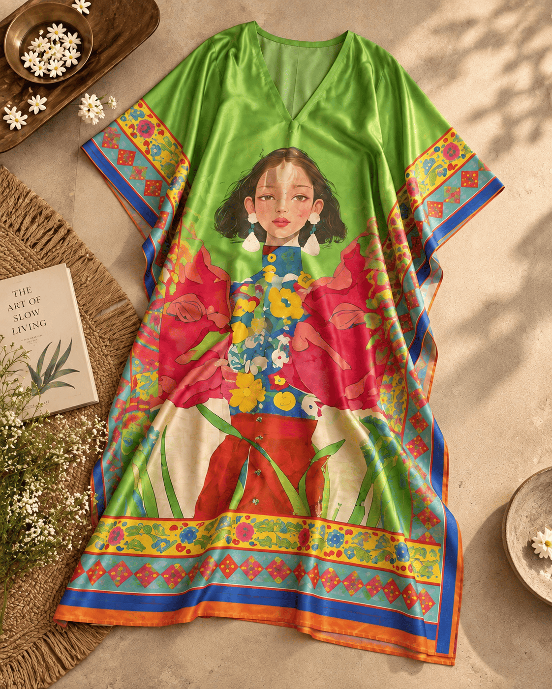 Doll Kaftan - Electric Green
