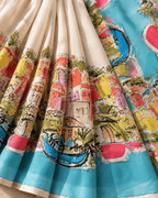 Cityscape Saree - White
