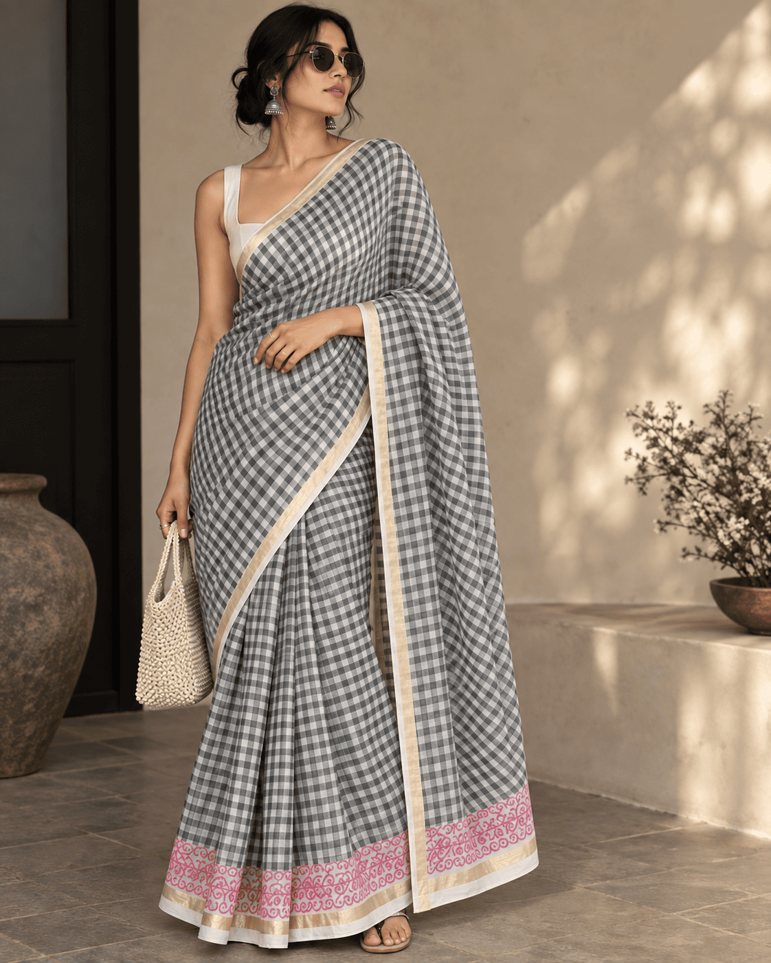 Graph & Gold saree