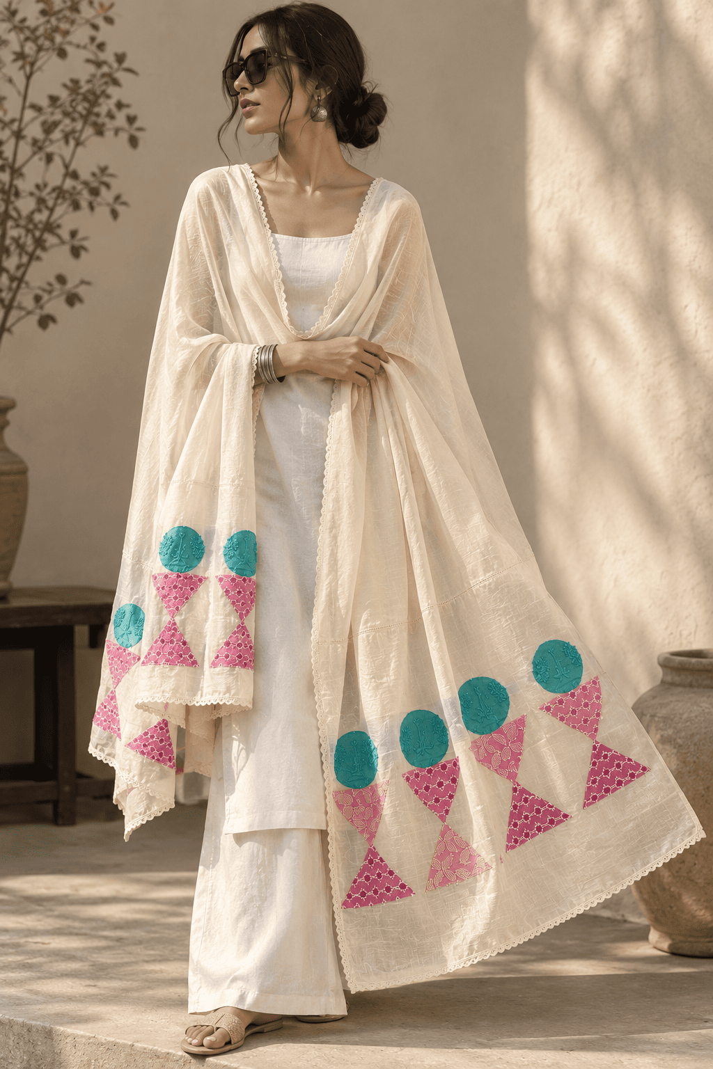 Gulabo Polka dupatta