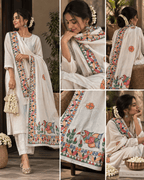 Chidiya Folk-Art dupatta
