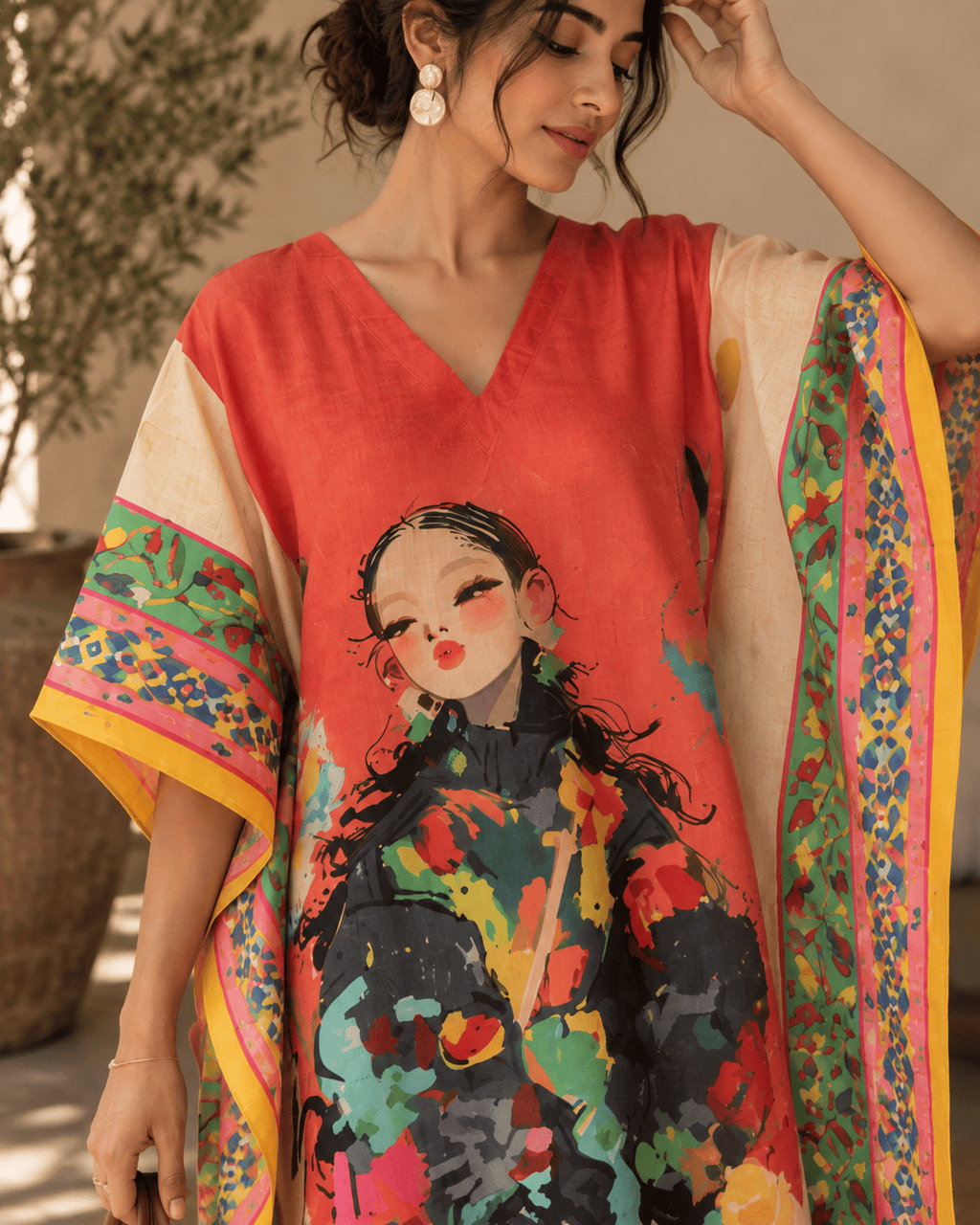 Doll Kaftan - Orange Bite