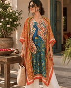 Peacock Kaftan - Orange