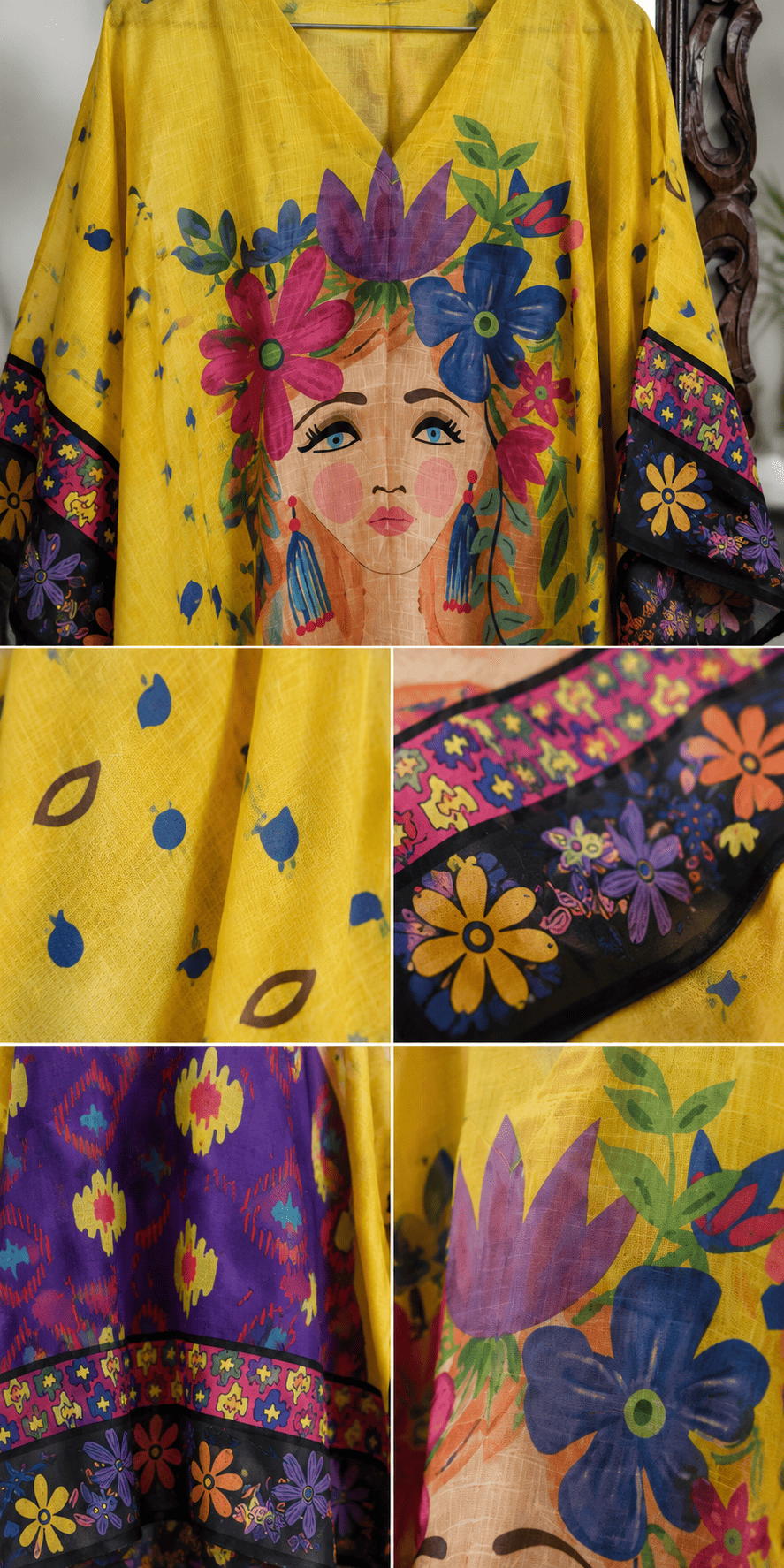 Doll Kaftan - Yellow Bloom
