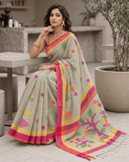 Rasbhari Saree - Pista