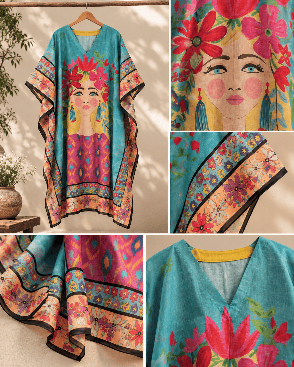 Doll Kaftan - Sea Blue
