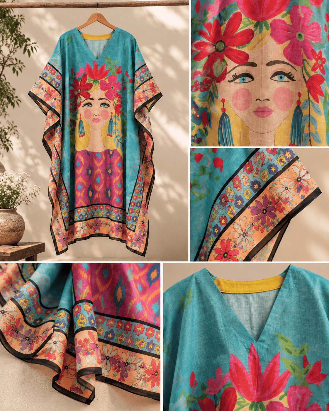 Doll Kaftan - Sea Blue