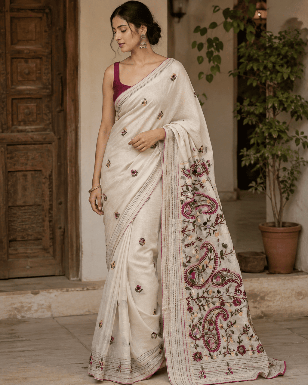 Phulkari Saree