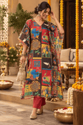 Madhubani Kaftan - Red Folk