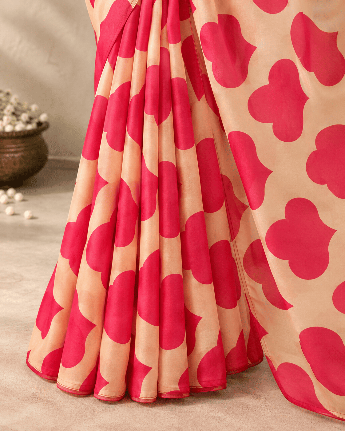 Pink Hearts Saree