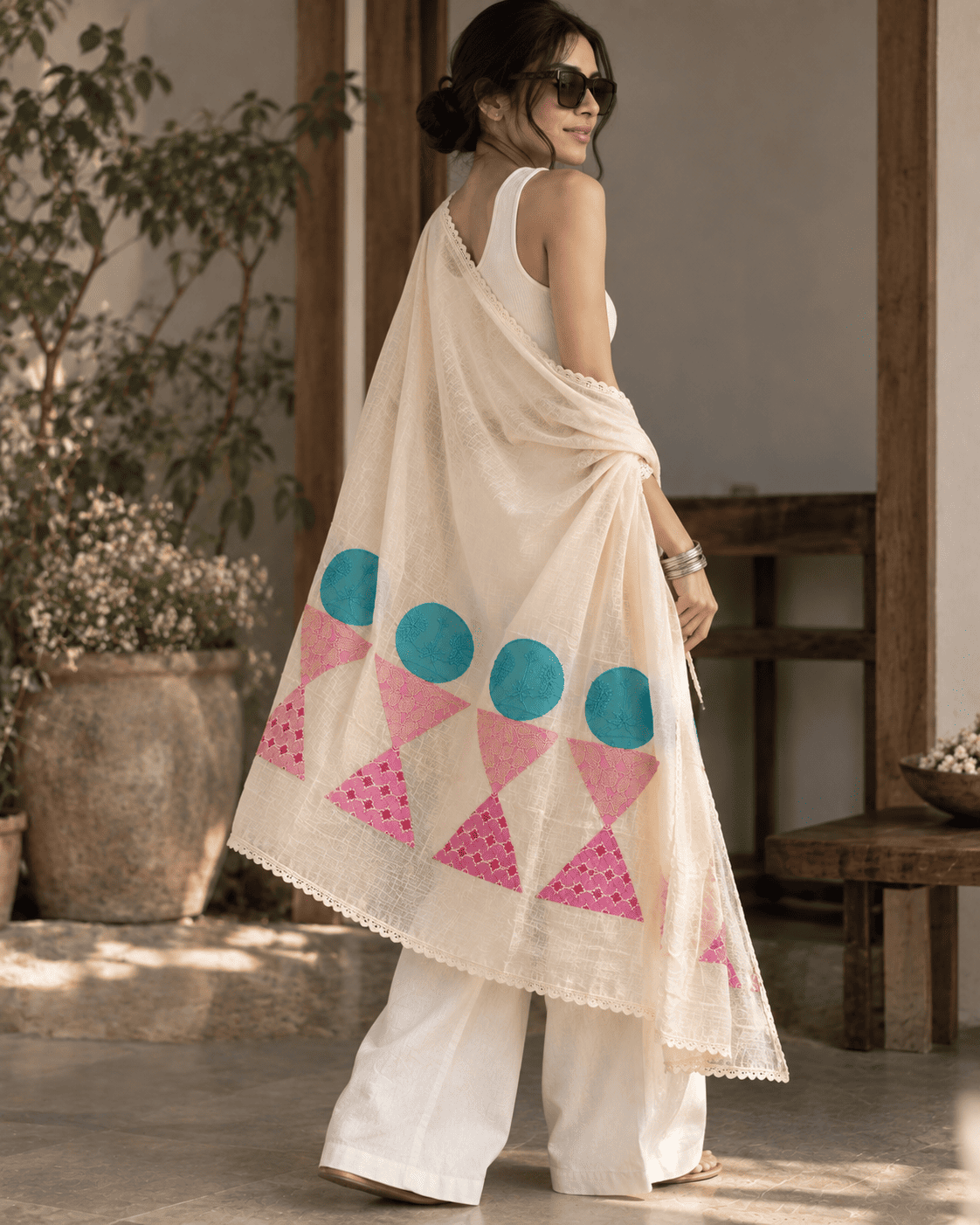 Gulabo Polka dupatta