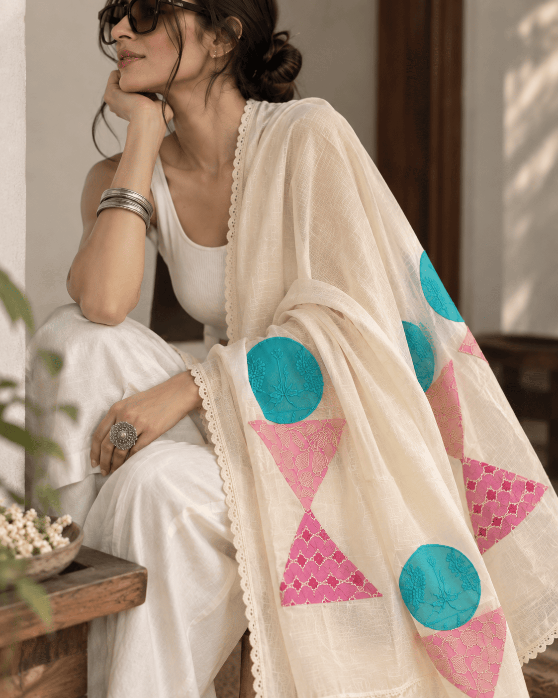 Gulabo Polka dupatta