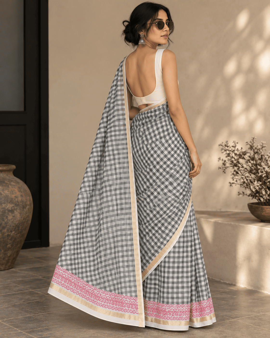 Graph & Gold saree