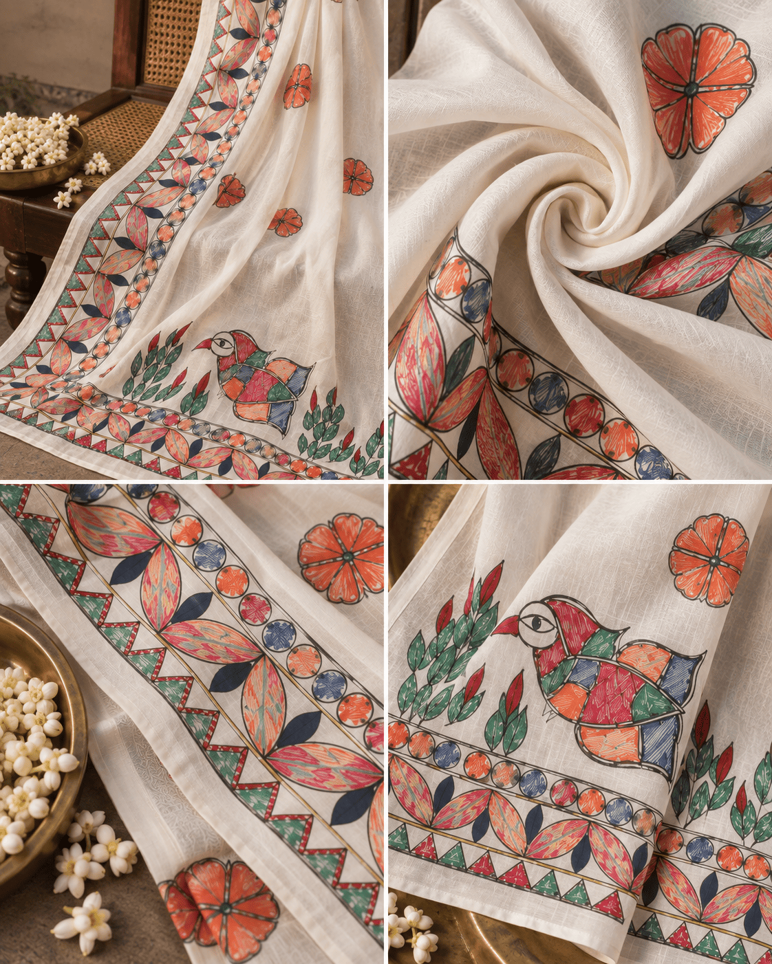 Chidiya Folk-Art dupatta