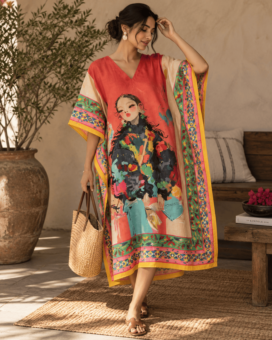 Doll Kaftan - Orange Bite