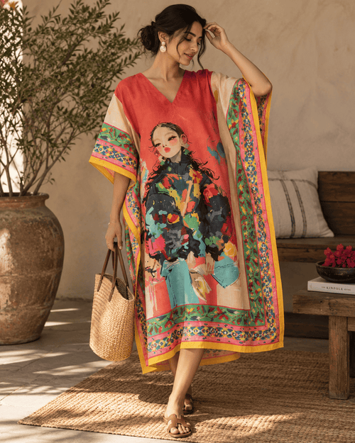 Doll Kaftan - Orange Bite