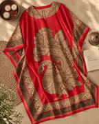 Peacock Kaftan - Red