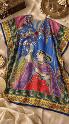 Madhubani Kaftan - Blue Radharani