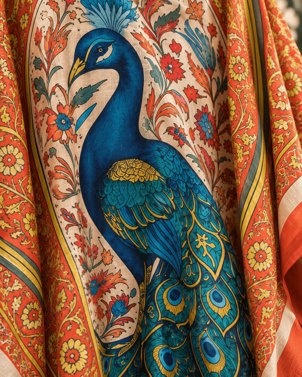 Peacock Kaftan - Orange