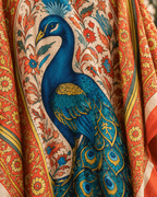 Peacock Kaftan - Orange