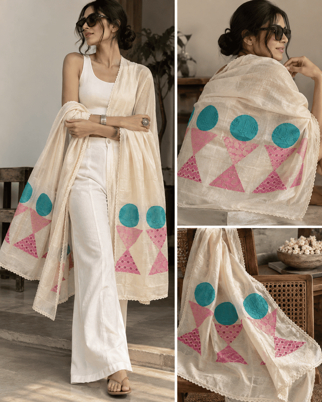 Gulabo Polka dupatta