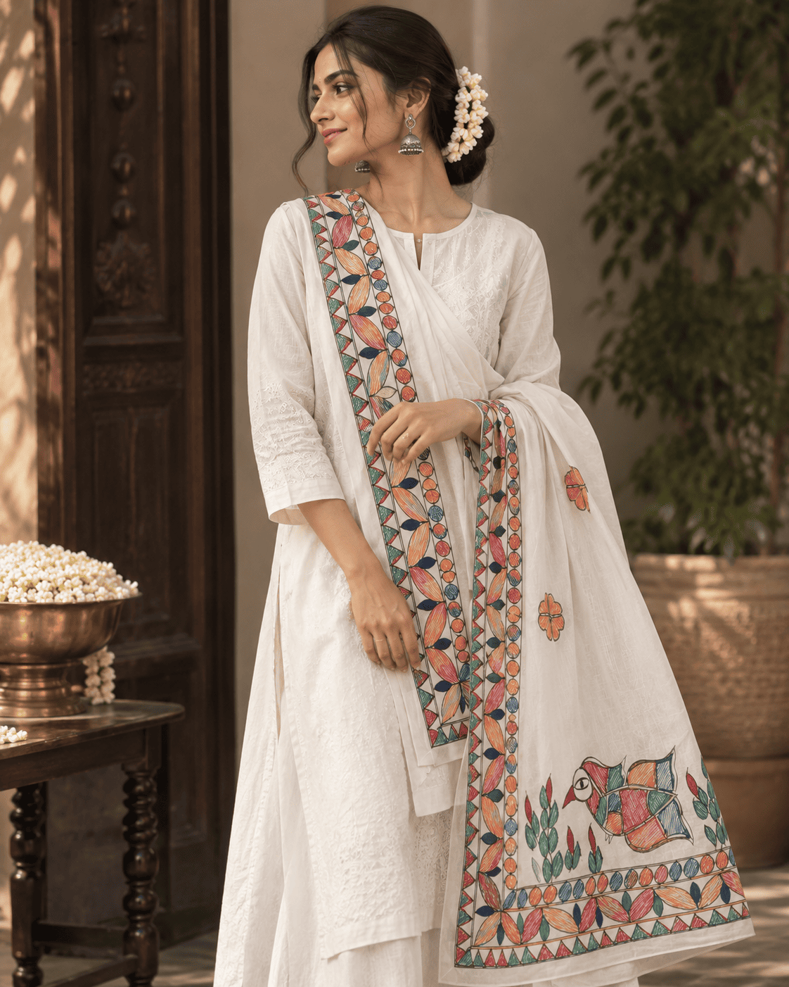 Chidiya Folk-Art dupatta