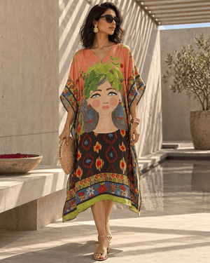 Doll Kaftan - Peachy Orange
