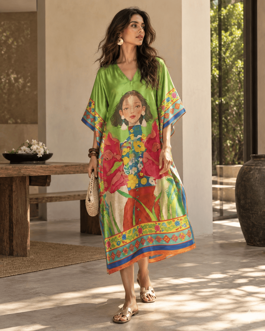Doll Kaftan - Electric Green