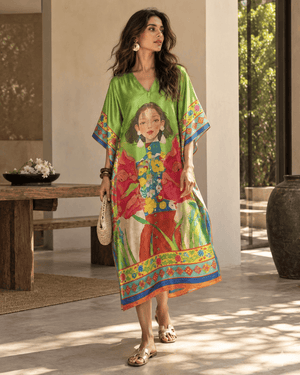 Doll Kaftan - Electric Green