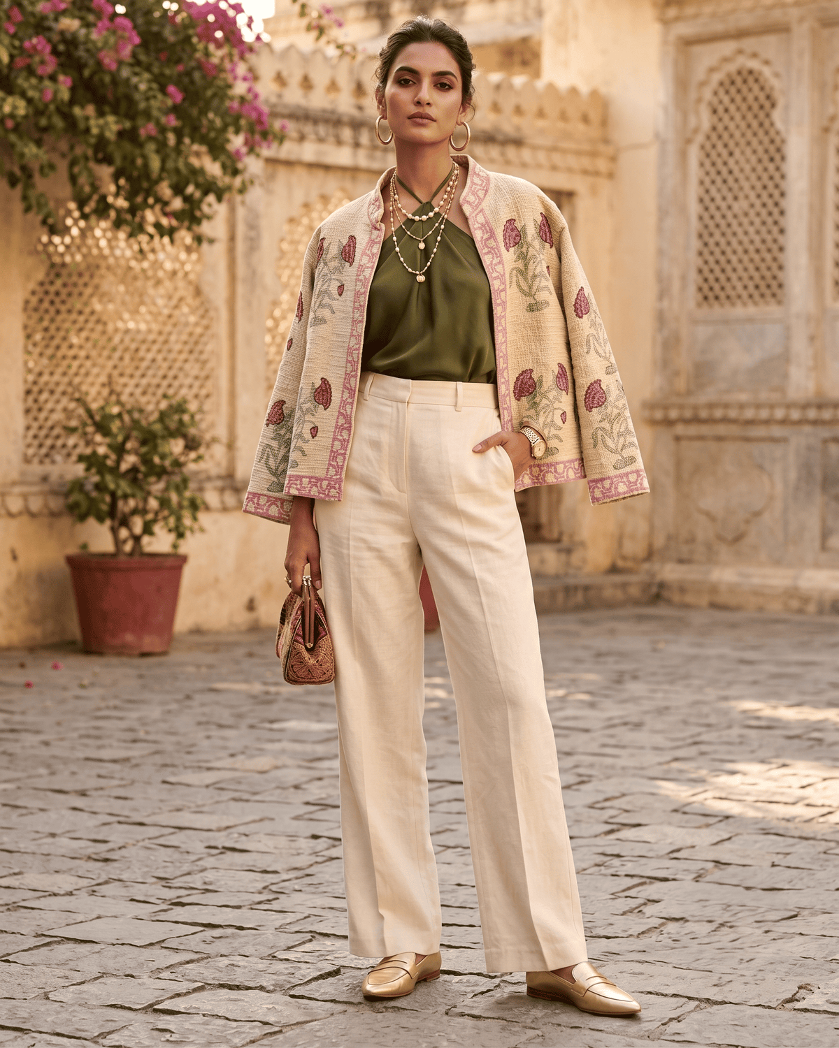 Handloom Jacket - Floral