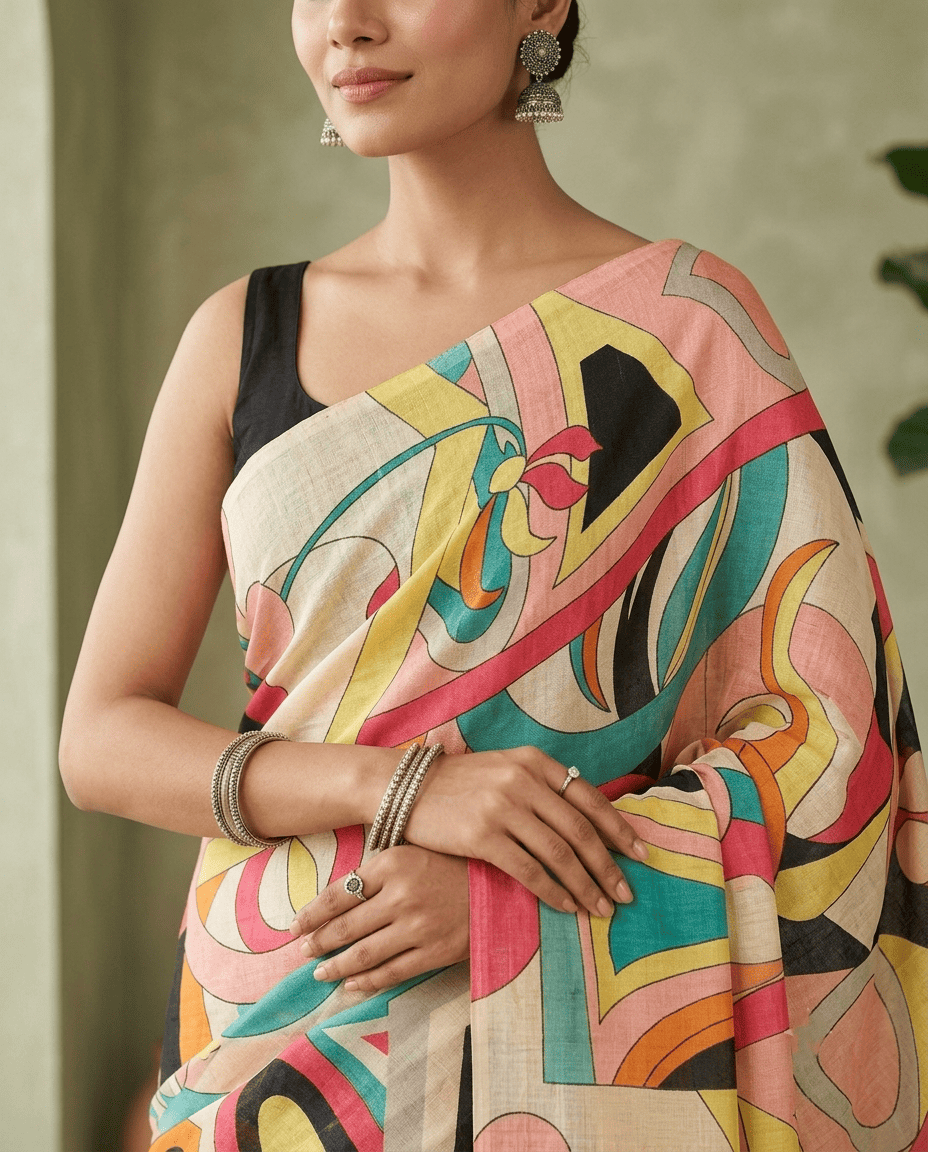 Geometric Saree