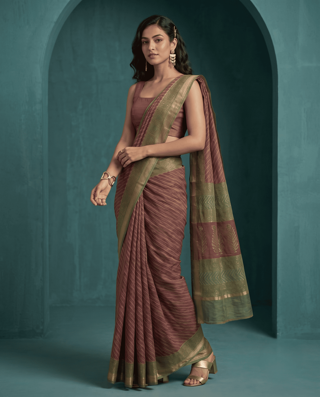 Kokum & Matcha saree
