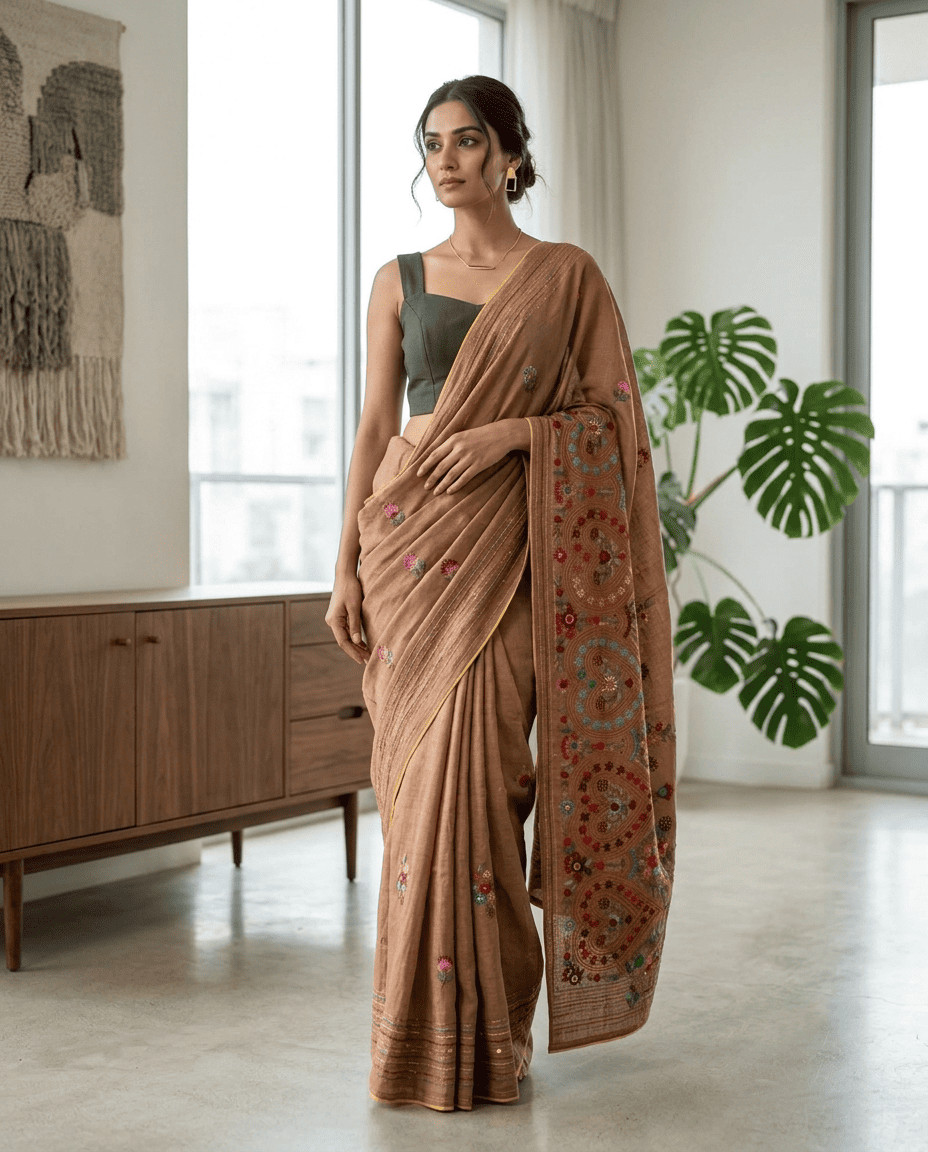 Phulkari Saree