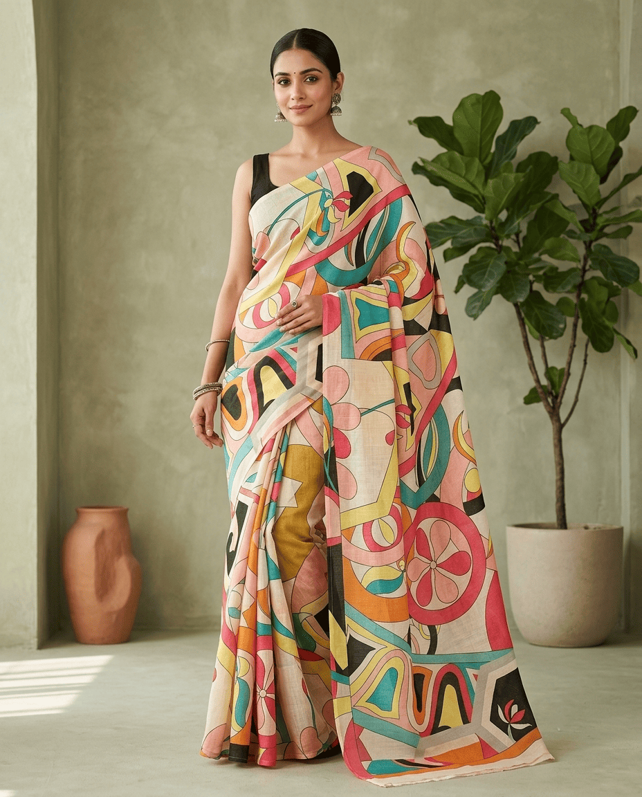 Geometric Saree