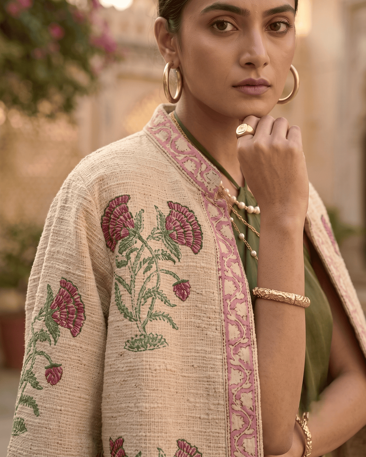 Handloom Jacket - Floral
