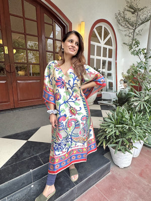 Peacock Kaftan - Blue