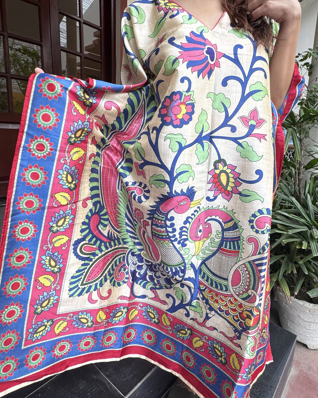 Peacock Kaftan - Blue