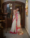 Rasbhari Saree - White