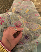 Still Meera Saree - Ice Blue
