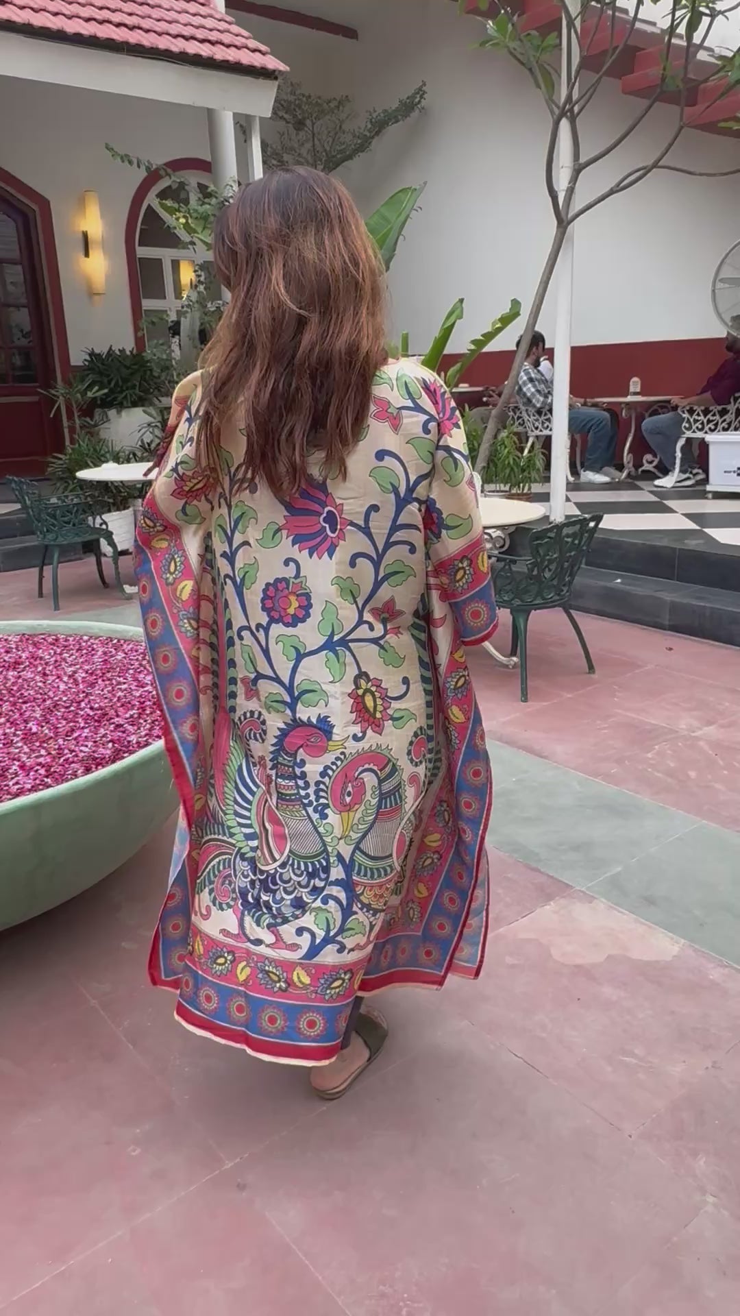 Peacock Kaftan - Blue
