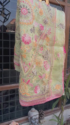 Still Meera Saree - Pista Green