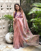Still Meera Saree - Rose Gold